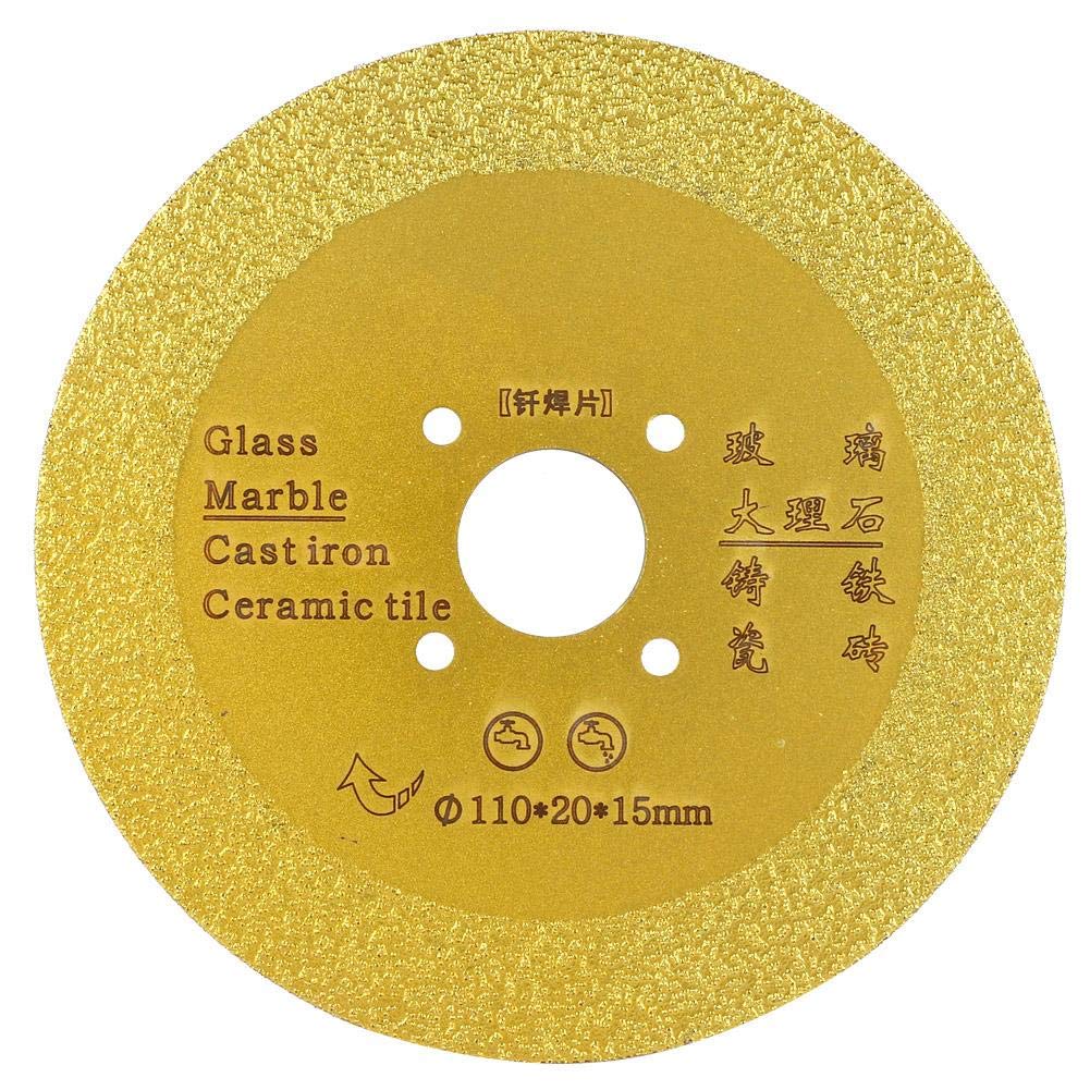 110mm Diamond Saw Blade for Fast & Smooth Cutting - Low Resistance Grinding Disc for Ceramic, Artificial Stone (110x20x15mm, Toothless) - Perfect for Tile, Granite & DIY Projects