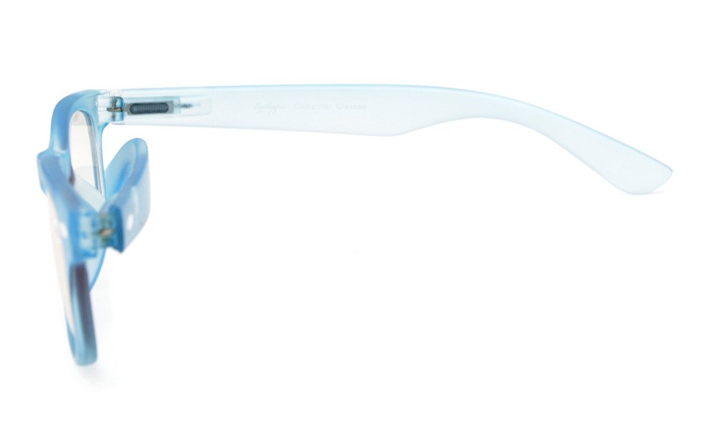 Eyekepper Blue Light Blocking Computer Glasses with Tinted Lens & Matte Blue Frame (0.50 Strength) for Screen Time, Gaming, and Office Work