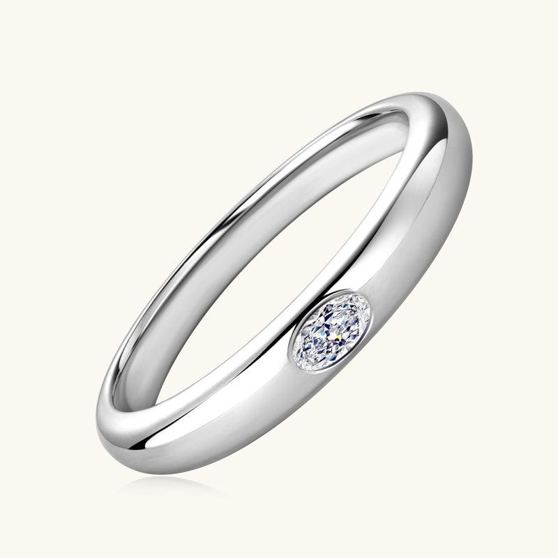 Oval Cut Premium Moissanite Wedding Ring - 14K White Gold Engagement Band for Women, Durable & Sparkling Alternative to Diamond | Perfect for Proposals, Anniversaries & Bridal Jewelry