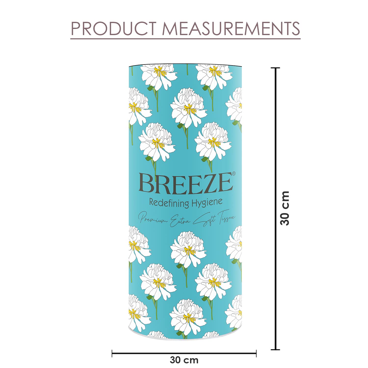 BREEZE Round Box Facial Tissues - 2-Ply, 120 Sheets per Box, 60 Pulls, 3-Pack Multicolor Rectangular Box | Soft & Strong for Home, Office & Travel Use