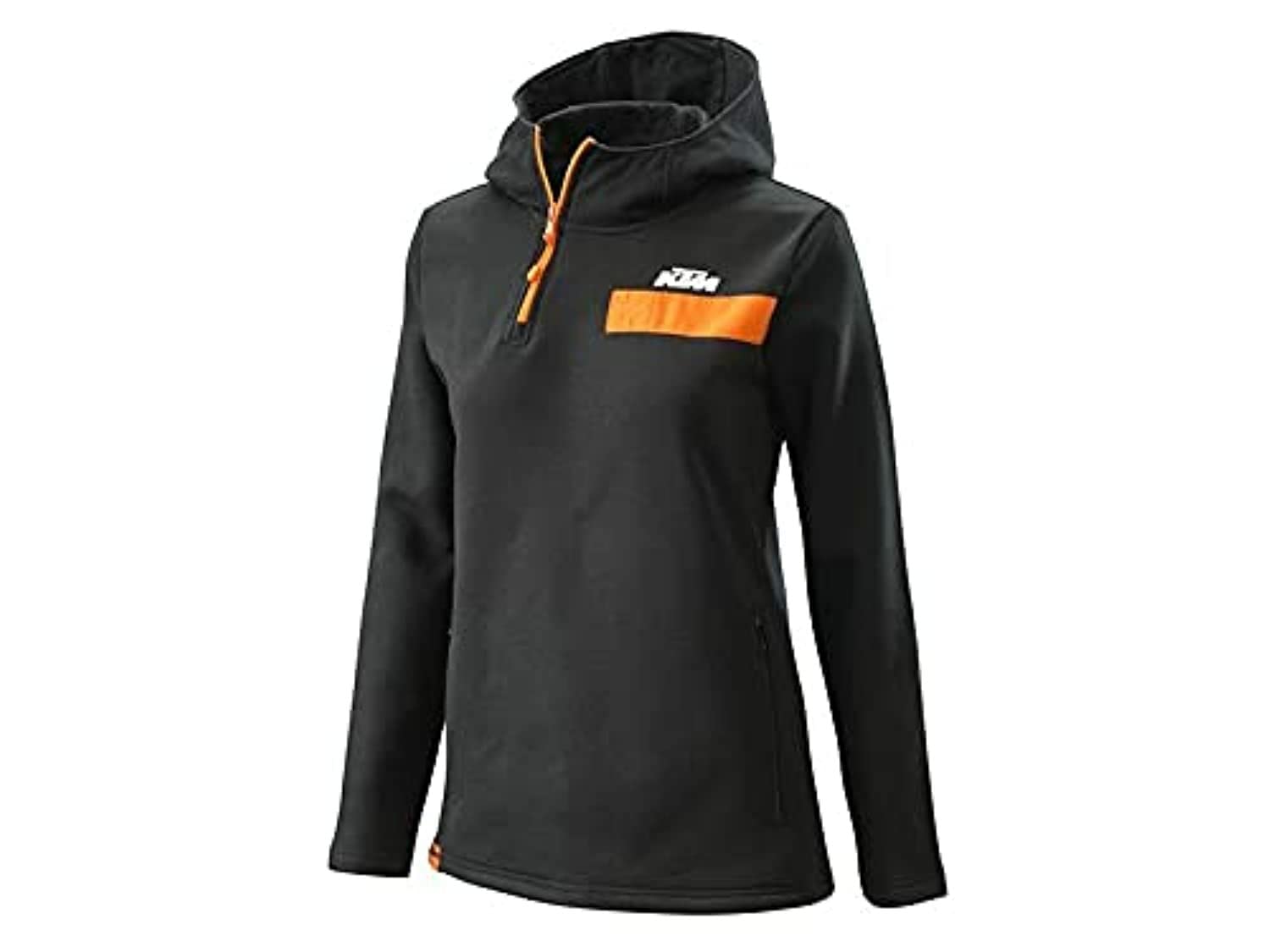 KTM Women's Pure Zip Hoodie - Black, X-Large | Soft Fleece Pullover Jacket for Casual Wear, Gym & Outdoor Activities