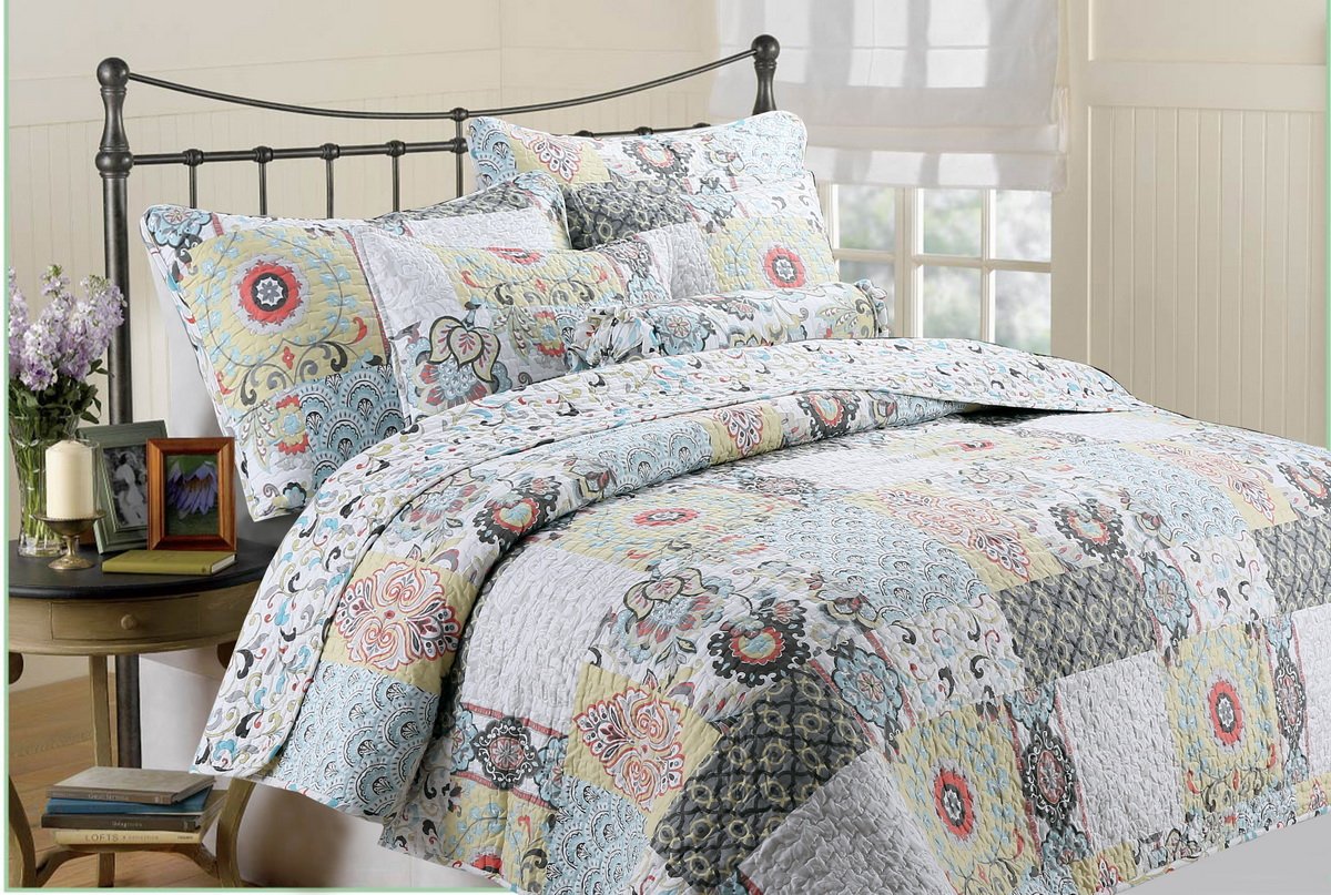 Hypoallergenic 3-Piece King Size Quilt Set - Soft Breathable Bedding for Allergy Relief | Perfect for Spring Bedroom Decor & Cozy Nights