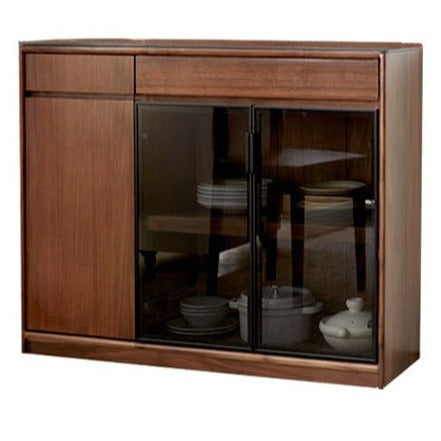 Solid Black Walnut Wood Sideboard Buffet Cabinet - Rustic Dining Room Storage Furniture for Kitchen, Living Room & Entryway Organization