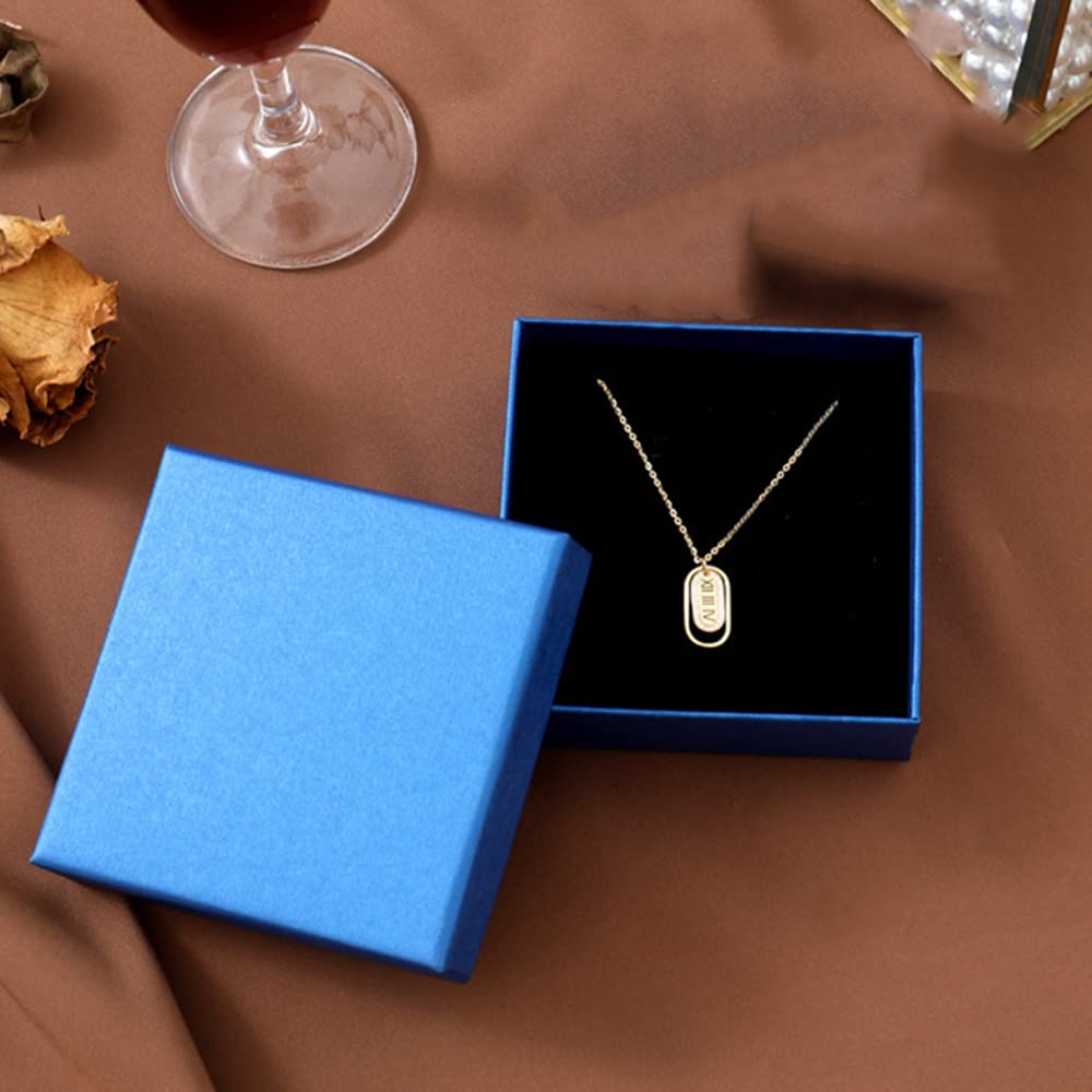 2022 Graduation Personalized Birthstone Necklace - Custom Name Disc Bar Charm Jewelry Gift for Her | Perfect for Graduation Ceremony, Birthday Present & Special Occasions