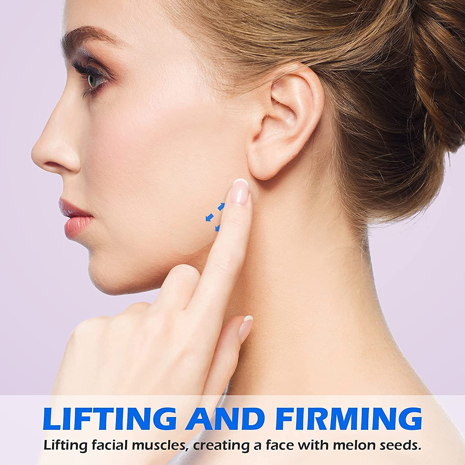 Mluffy Invisible Thin Face Sticker - V-Shape Face Lift Tape for Double Chin & Jowls | Transparent Facial Lifting Tape for Wrinkles & Sagging Skin (40 Pcs) | Perfect for Makeup, Cosplay & Everyday Beauty Enhancement