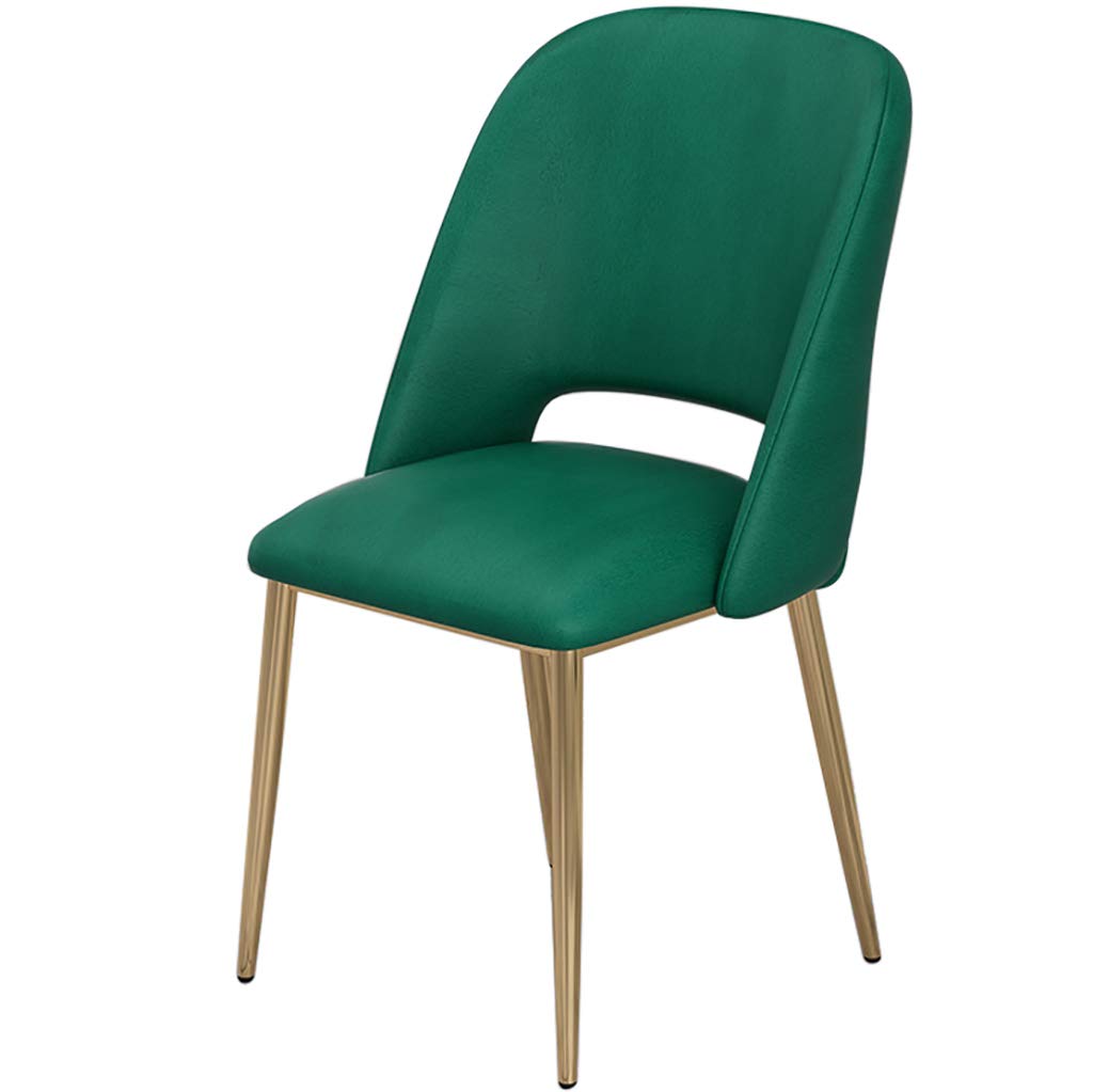 Modern Gold Wrought Iron Dining Chair - Ergonomic High-Density Foam Padded Lounge Chair for Restaurant, Office, Counter & Home Use - Elegant Flannel Upholstery for Comfortable Seating in Dining Rooms, Cafes and Living Spaces