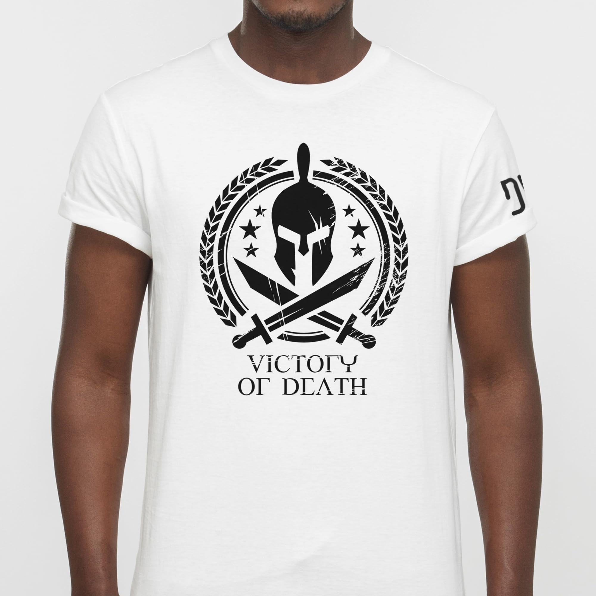 **Dion Wear Men's Graphic T-Shirts - Spartan Warrior Short Sleeve Cotton Tee for Casual Wear, Gym & Street Style**