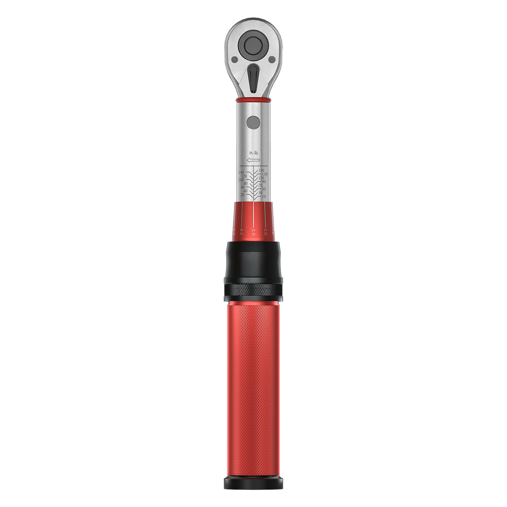 Thorstone 1/4 Inch Drive Click Torque Wrench - 10-150 in-lb (1.1-16.9Nm) Dual Range, Reversible, ±2% Accuracy - 72-Tooth Gear Adjustable Micrometer for Bikes, Cars & DIY Projects