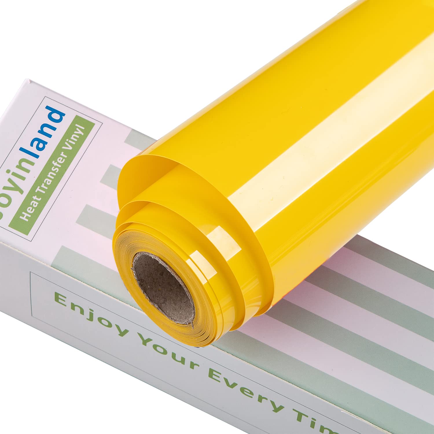 Premium Iron On Vinyl HTV Rolls - 12” x 20’ Yellow Heat Transfer Vinyl for T-Shirts & DIY Crafts - Perfect for Custom Apparel, Bags & Home Decor Projects