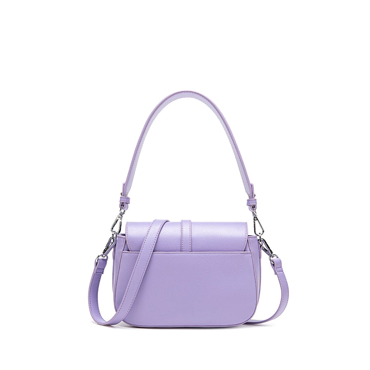 Athena Vegan Leather Saddle Bag in Lavender | Women's Crossbody Purse for Work, Travel & Everyday Use | Ethical Fashion Accessory
