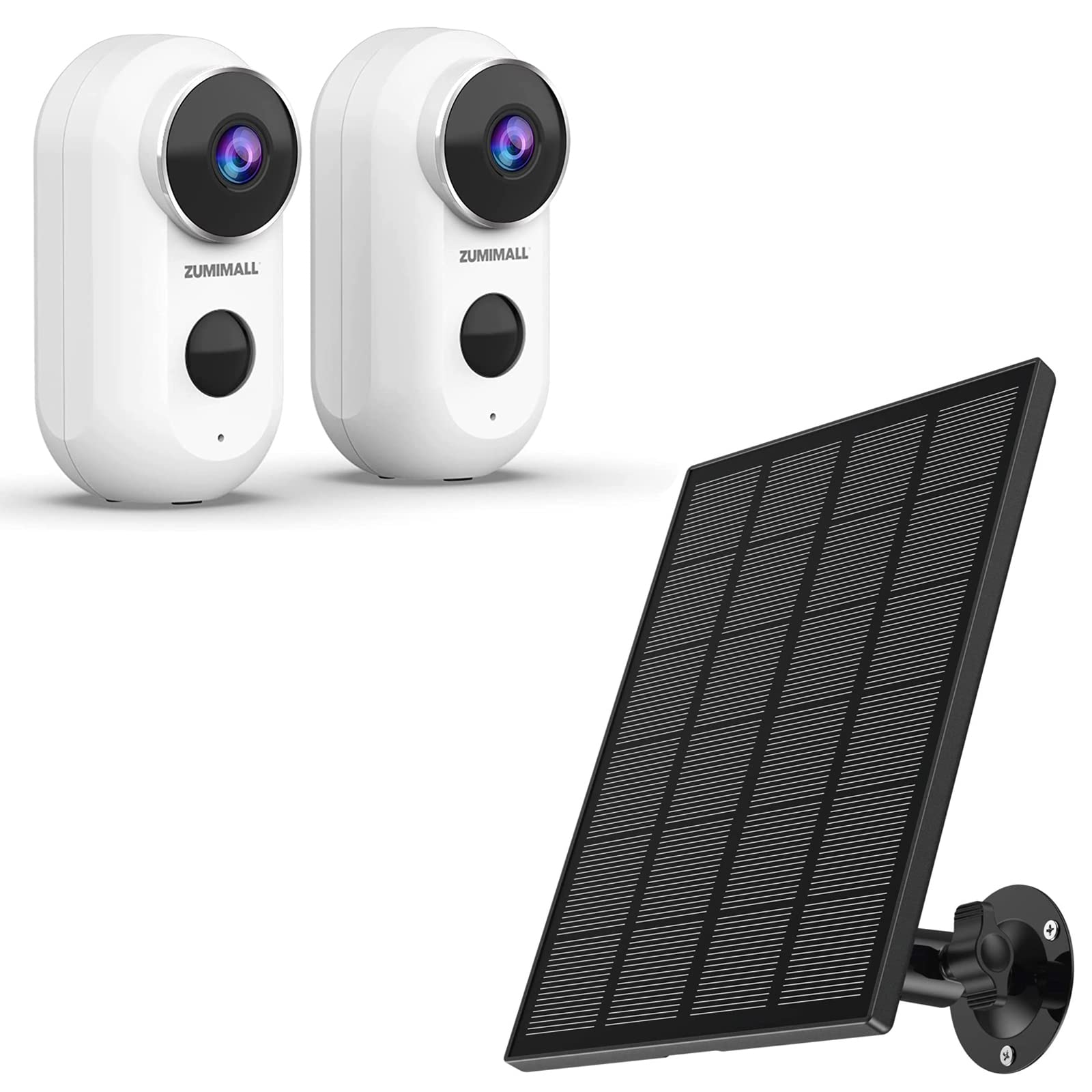 ZUMIMALL Wireless Outdoor Security Camera 2 Pack - 2K HD, Rechargeable Battery, Siren Alarm, FHD Night Vision, PIR Motion Detection, IP66 Waterproof, SD/Cloud Storage, 2.4G WiFi - Ideal for Home, Garage, Yard & Business Surveillance