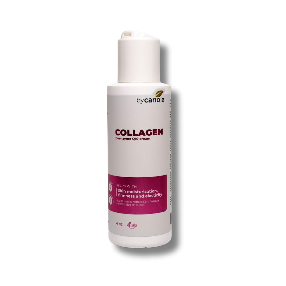 Collagen & Coenzyme Q10 Face & Body Cream 4 oz - Anti-Aging Moisturizer for Firm, Elastic Skin - Day & Night Cream with Glycerin, Elastin & Natural Oils - Perfect for Dry Skin Care & Wrinkle Reduction