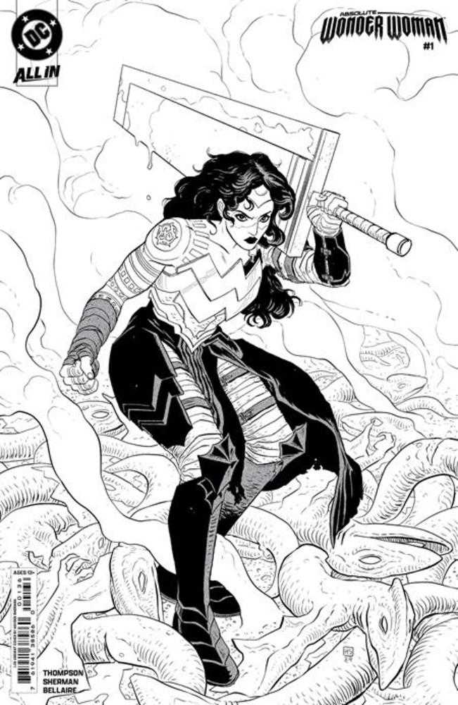Absolute Wonder Woman #1 2nd Print Cover D 1:25 Hayden Sherman Inks Card Stock - Comic Book Collector's Edition for Display & Investment