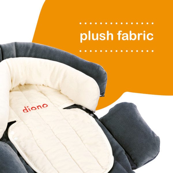 Diono 2-Pack Baby Head Support Pillows - Soft Grey & Ivory for Car Seats, Strollers & Travel - Comfortable & Safe for Newborns & Infants