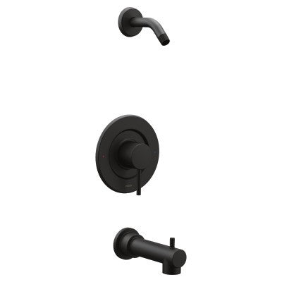 Moen Align Posi Temp Tub and Shower Trim Kit - Matte Black T2193NHBL (Shower Head Not Included) | Perfect for Bathroom Renovation and Modern Home Decor