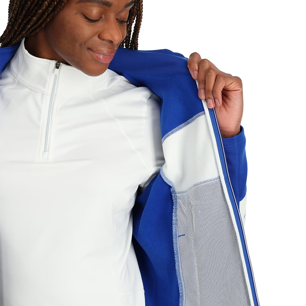 Spyder Women's Speed Full Zip Fleece Jacket - Lightweight Warm Winter Outerwear for Running, Hiking & Outdoor Activities