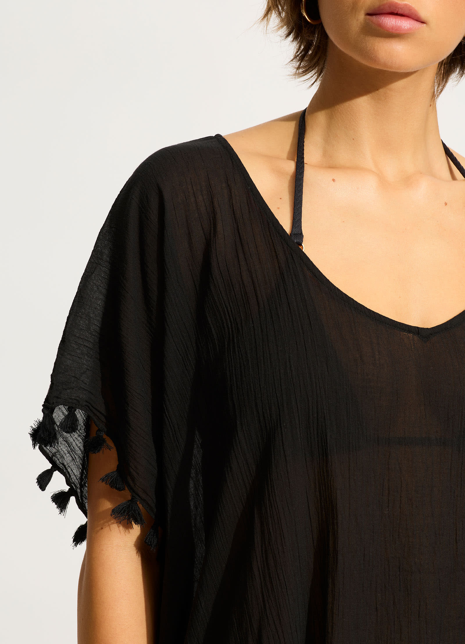 Amnesia Kaftan Dress - Flowy Black Boho Maxi Dress for Women | Perfect for Beach Vacation, Summer Outfits & Boho Chic Style