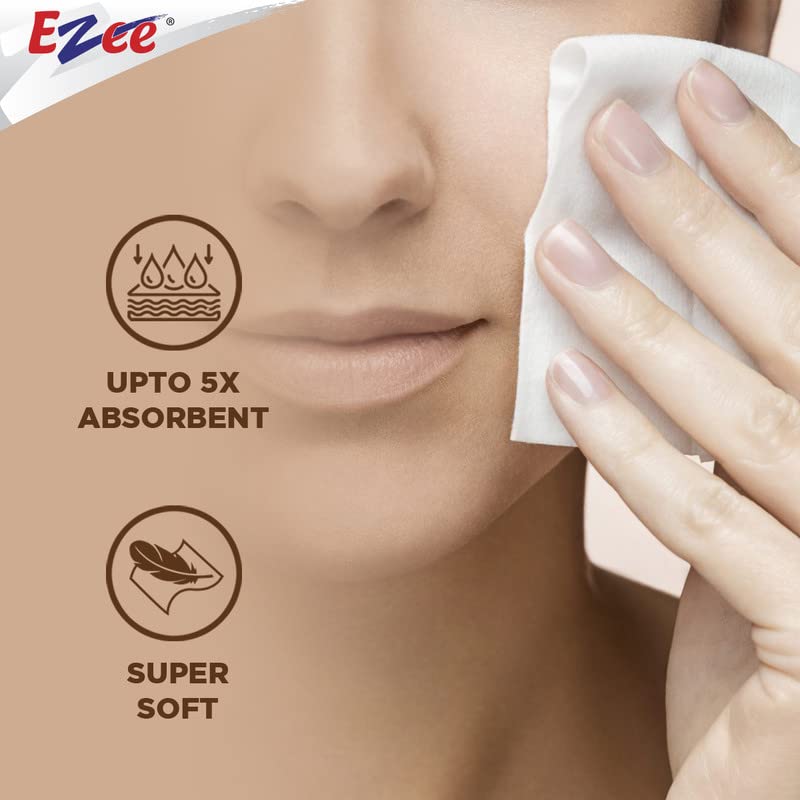 Ezee Velvet Tissue Paper Napkins 300 Pulls - Ultra Soft & Highly Absorbent Facial Tissues | Pack of 3 x 100 Pulls | Perfect for Home, Office, Parties & Travel