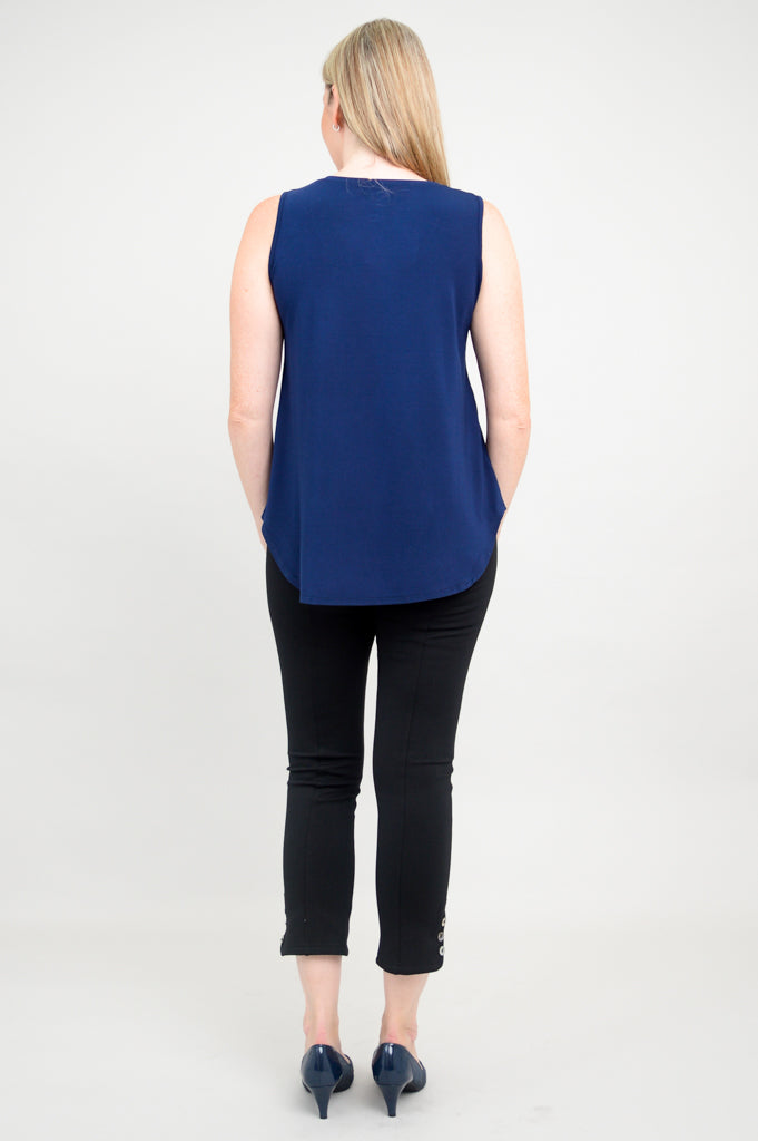 Stylish Jazz Tank Top for Women - Soft Bamboo Fabric in Indigo Blue - Perfect for Yoga, Summer Outfits & Casual Wear