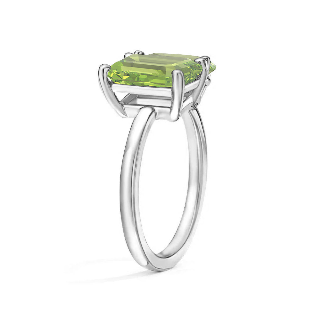 Personalized Toi et Moi Peridot Birthstone Ring for Women - Custom Anniversary Gift for Her - Perfect for Wedding, Engagement & Romantic Occasions