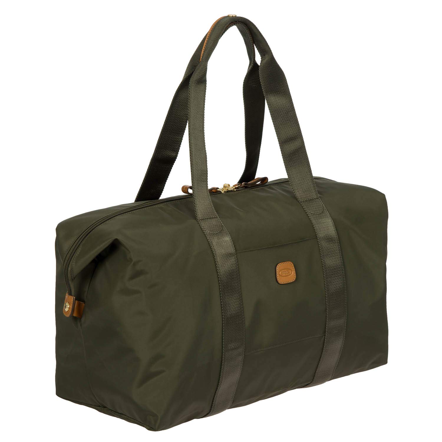 Bric's X-Bag X-Travel 2.0 Foldable Duffle Bag - 18 Inch Carry On Luggage & Overnight Travel Bag in Olive Green - Perfect for Airplane Trips, Weekend Getaways & Gym Use