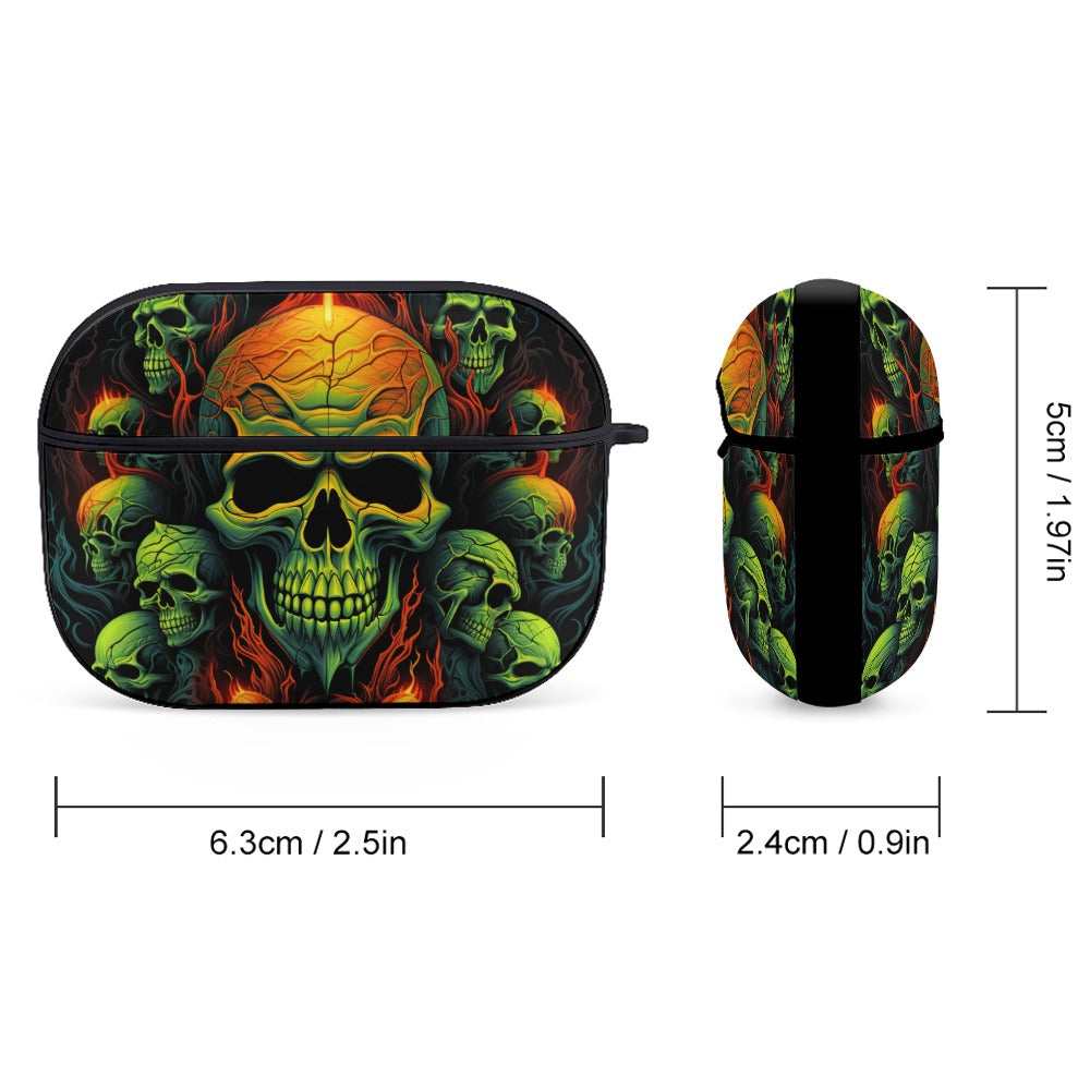 Skull Apple AirPods Pro Case - Gothic Horror Style Protective Cover for AirPods Pro 1/2/3 Gen | Perfect for Halloween, Cosplay & Punk Fashion Accessories