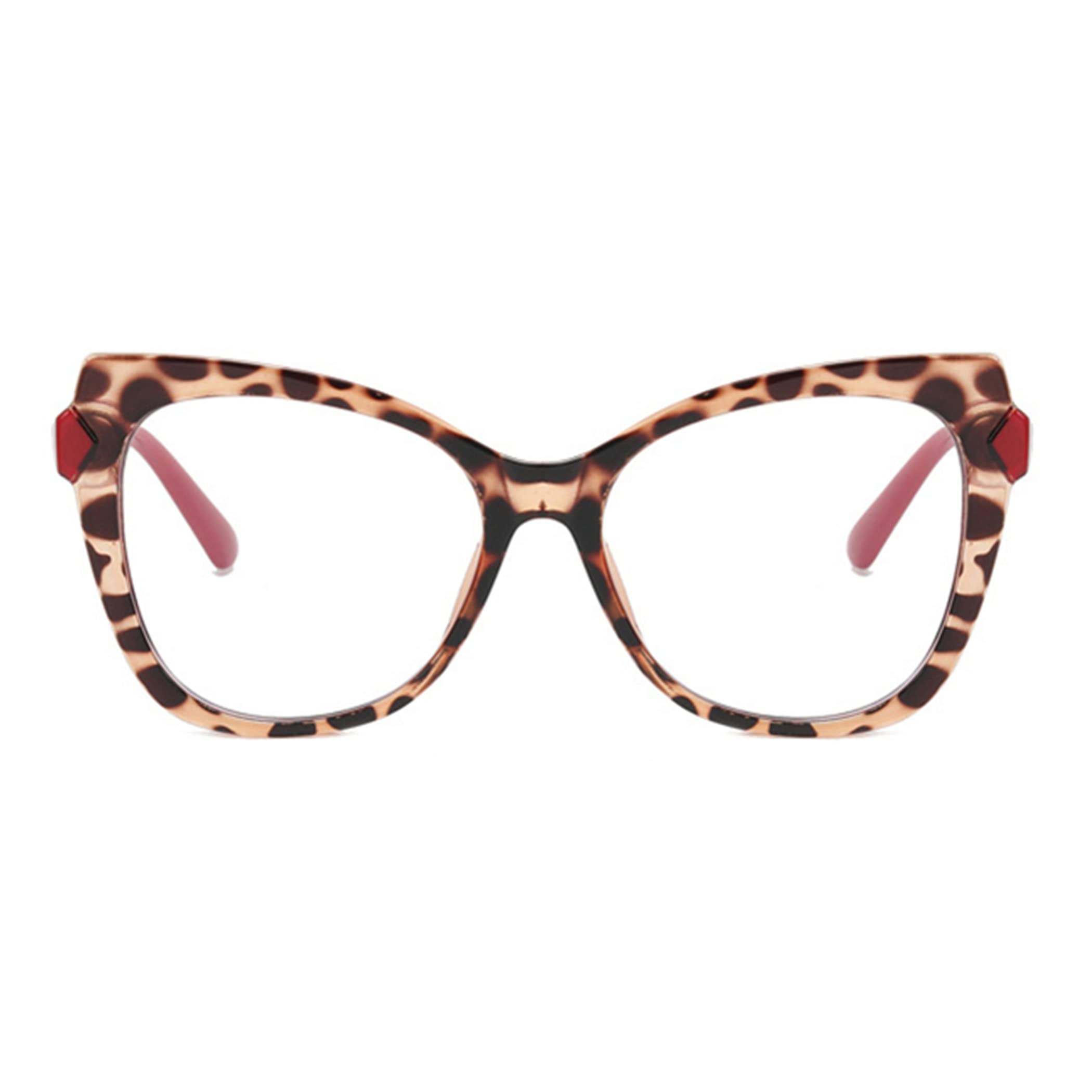 Stylish Bullabulling Cat Eye Reading Glasses for Women - Oversized Blue Light Blocking Computer Glasses for Work, Reading & Screen Time