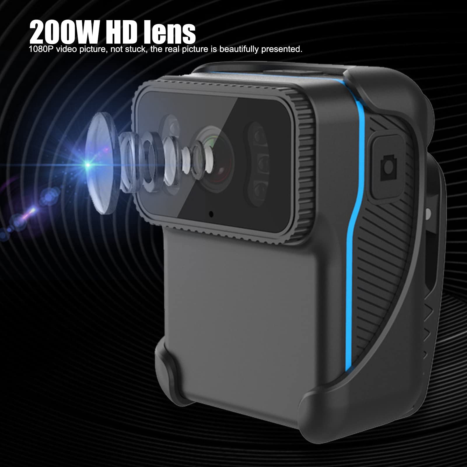 1080P Mini Body Camera with Audio and Video Recording - 12MP HD Waterproof Wearable Clip On Camera for Home Security, Outdoor Activities, Police, Law Enforcement & Evidence Collection
