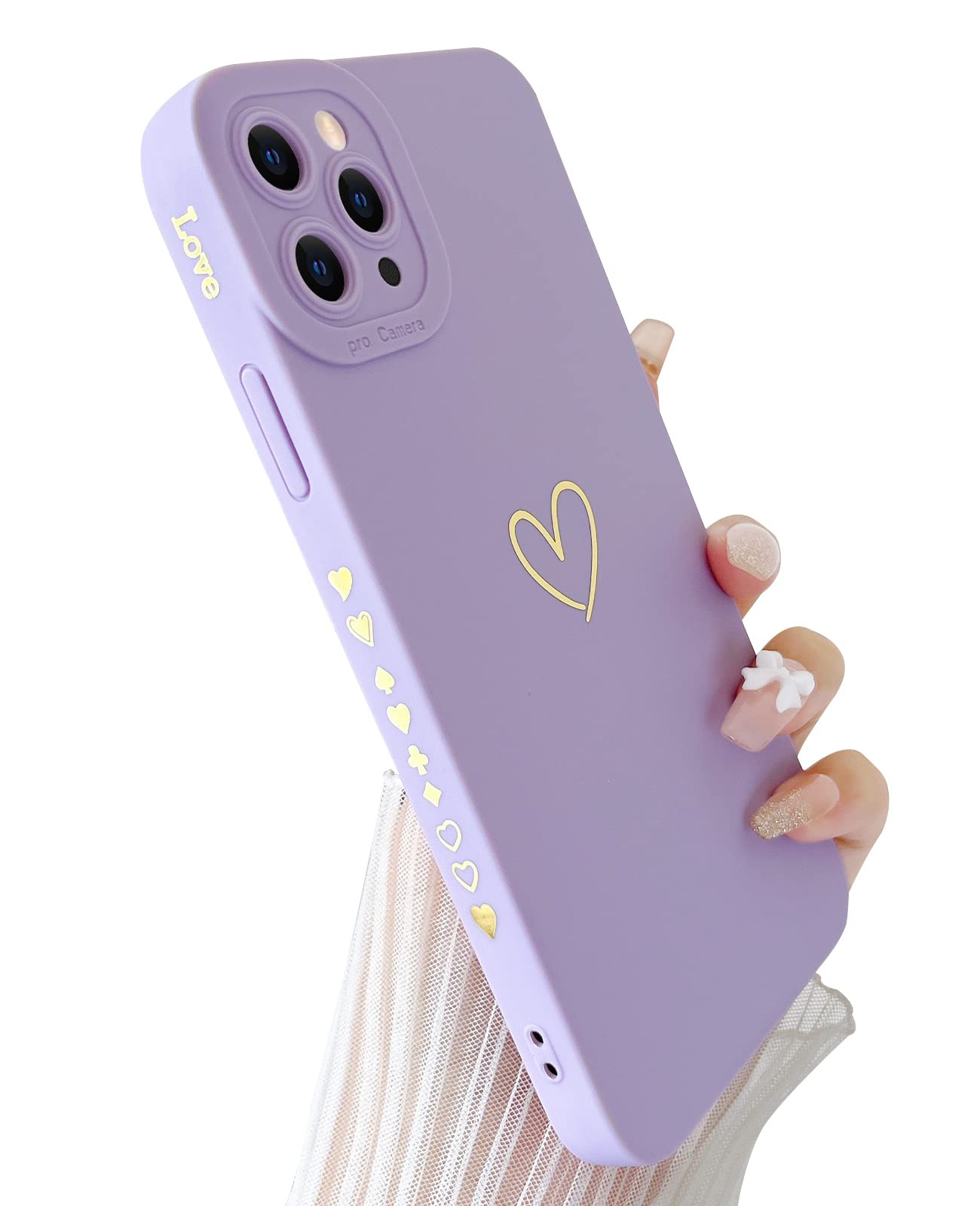 Premium Cute Heart Design Luxury Shockproof TPU Case for iPhone 11 Pro Max (6.5