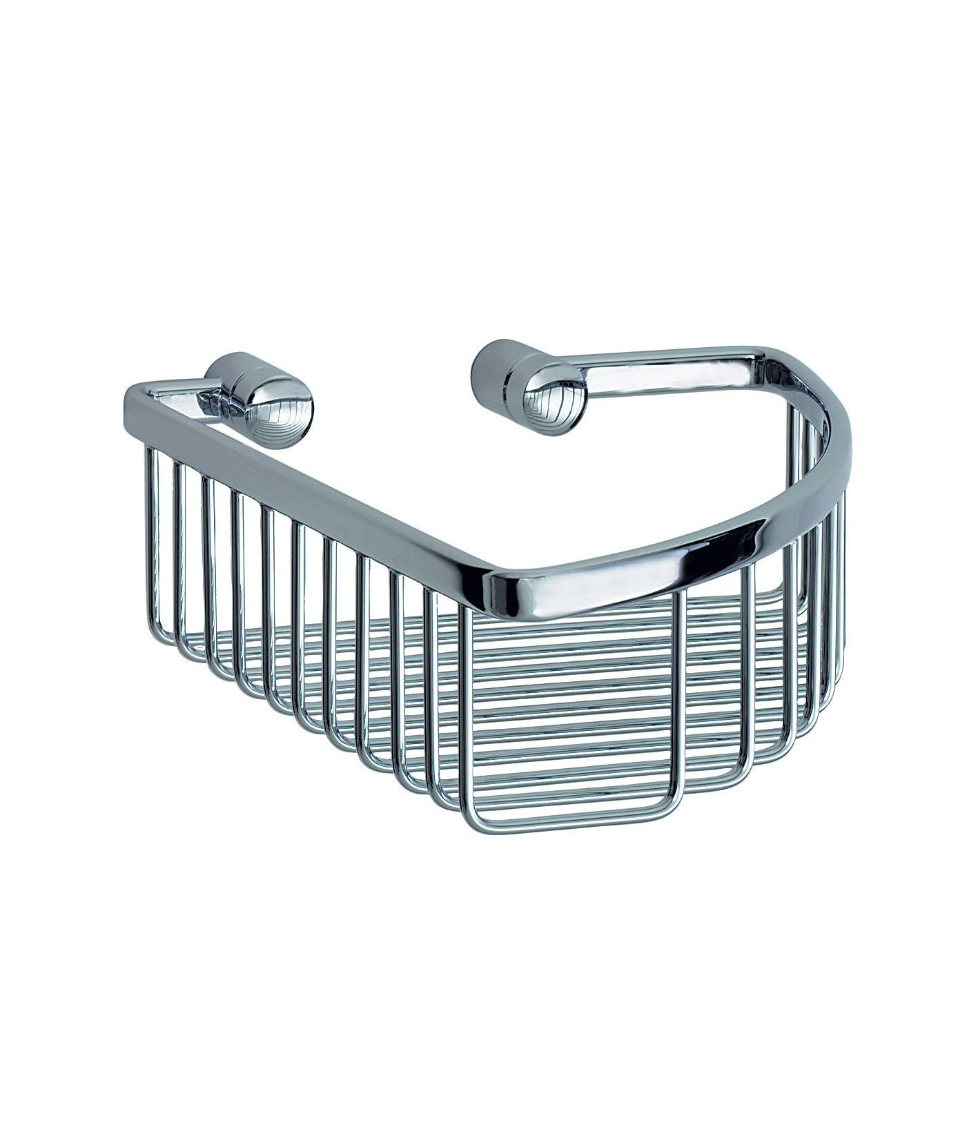 Polished Chrome Corner Soap Basket for Shower - LK374 Rust-Resistant Bathroom Storage Organizer | Perfect for Small Spaces, RV & Apartment Showers