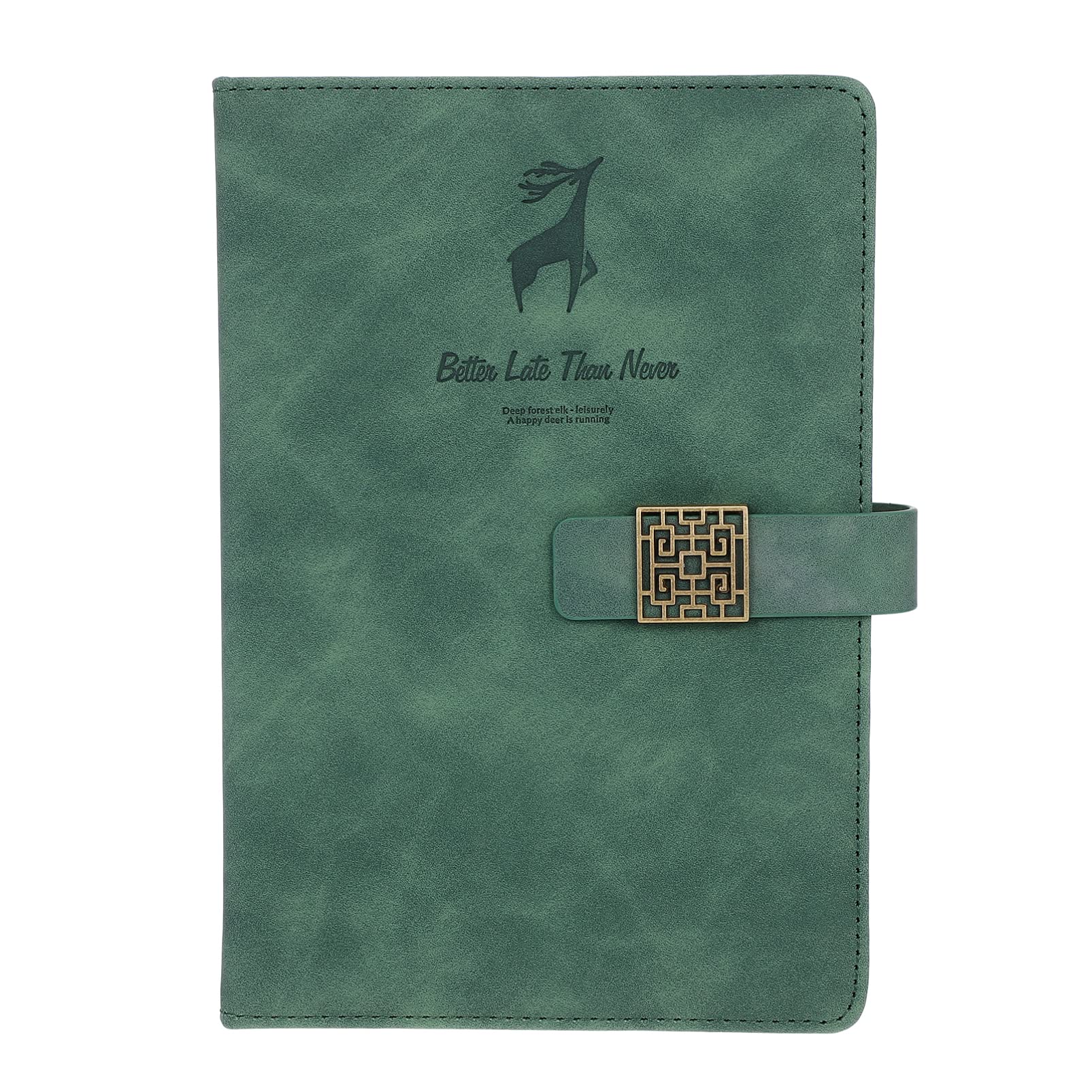 Operitacx A5 Notebook - PU Leather Cover, Retro Fawn Design, Writing Journal, Conference Notepad, Schedule Planner & Agenda Organizer | Perfect for Office, School, Business Meetings & Daily Planning