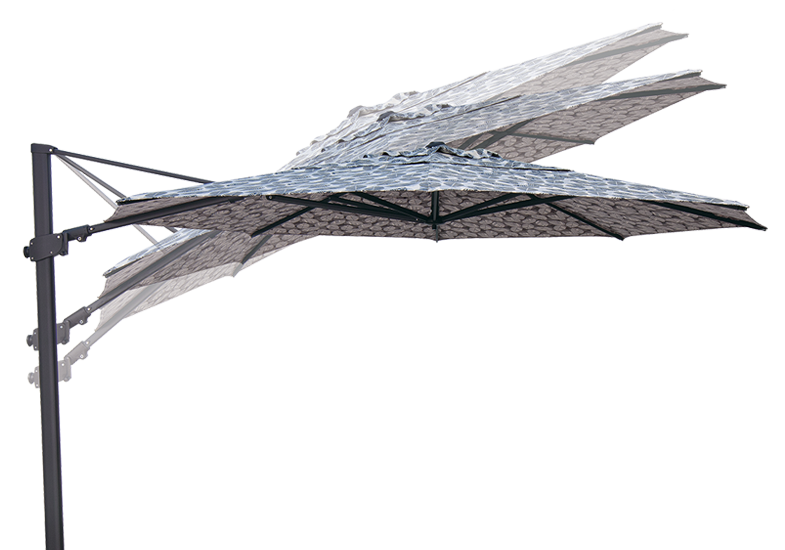 11.5' Octagon Cantilever Umbrella - Outdoor Patio Sun Shade with Adjustable Tilt for Garden, Poolside & Backyard Relaxation