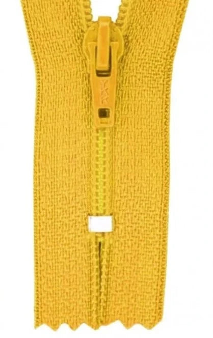 Durable Non-Divisible Nylon Zipper - Yellow | Heavy-Duty for Bags, Jackets & Outdoor Gear | Water-Resistant & Smooth Glide