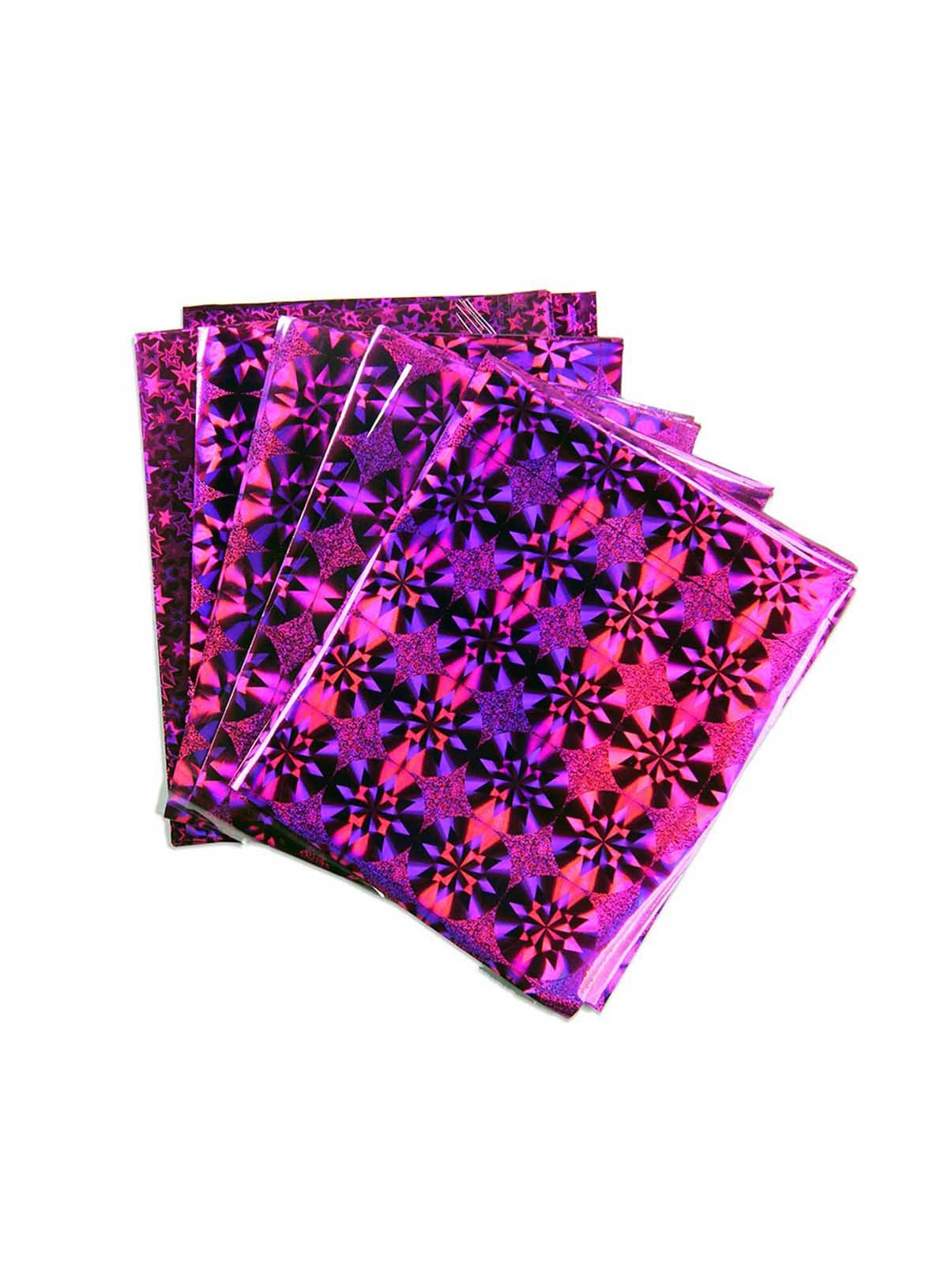 Holographic Metallic Cake Decor Chocolate Wrapper - Multicolor Plastic Food Wrap for Birthday, Wedding & Party Dessert Decoration