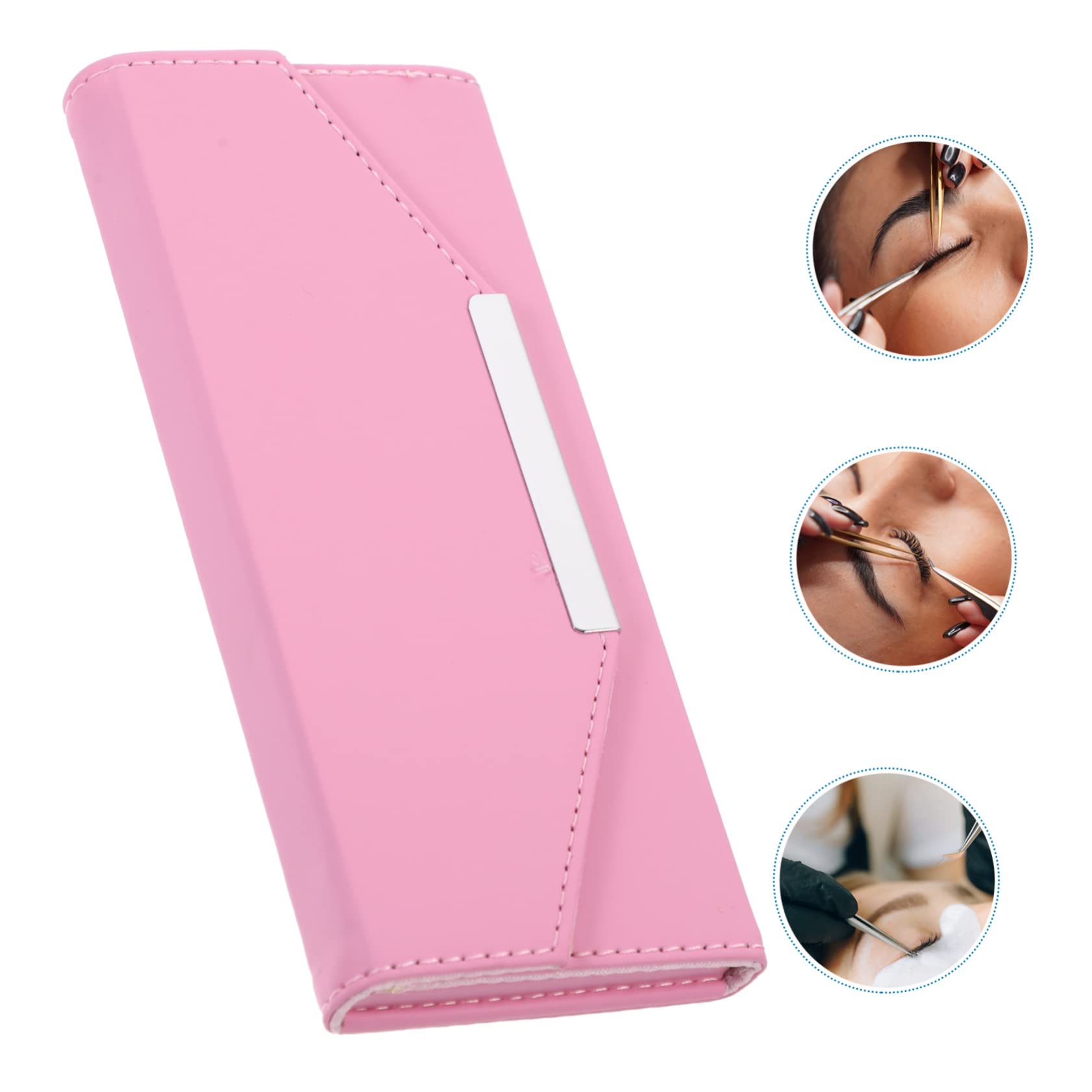 Baluue Pink Cloth Eyelash Tweezer Storage Case - Makeup Organizer Bag for Tweezers, Lashes & Beauty Tools | Perfect for Salon, Travel & Home Makeup Organization