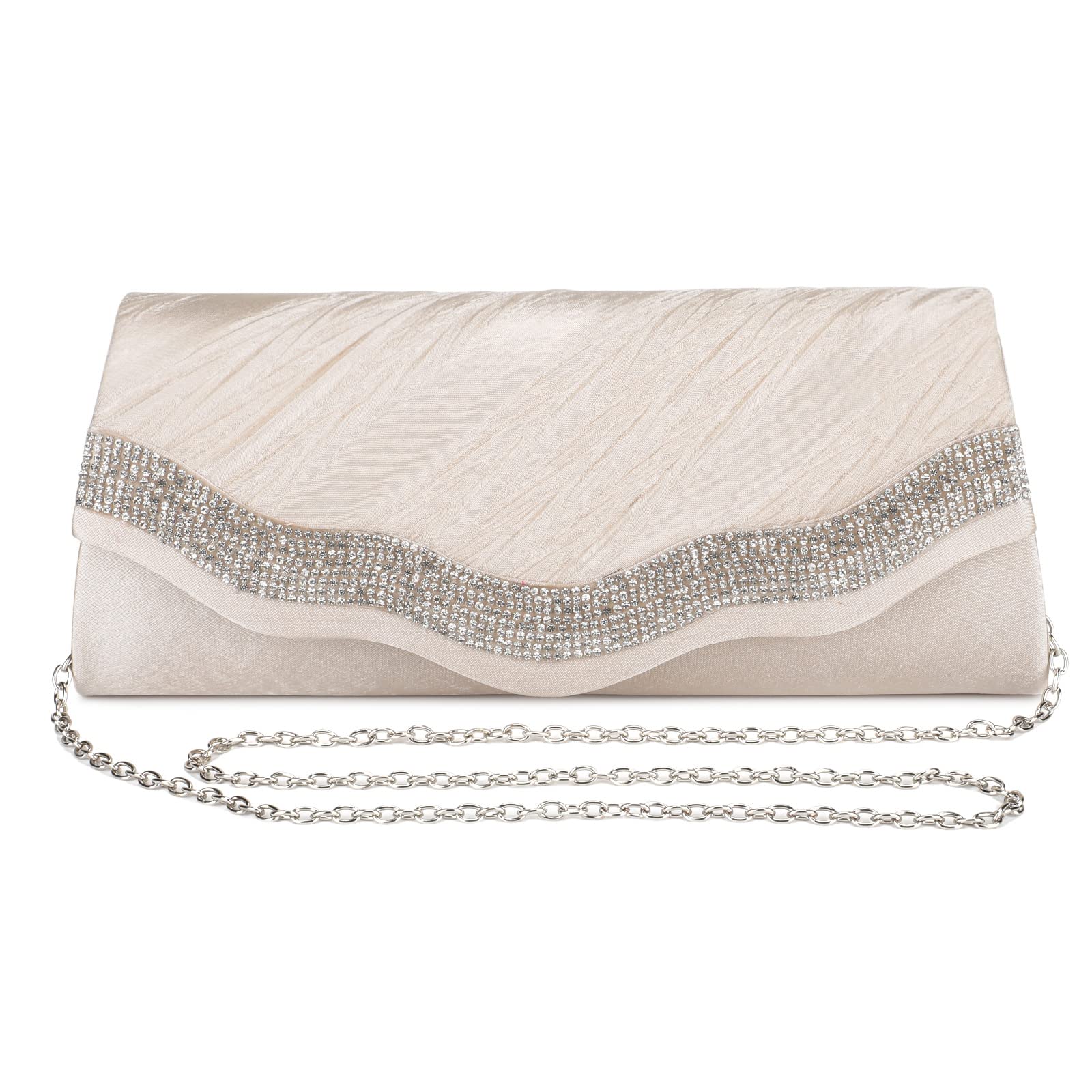 Elegant Pinprin Women's Evening Clutch Purse with Detachable Chain - Wedding, Prom, Party Handbag for Women | Perfect for Banquets, Cocktail Parties & Special Occasions