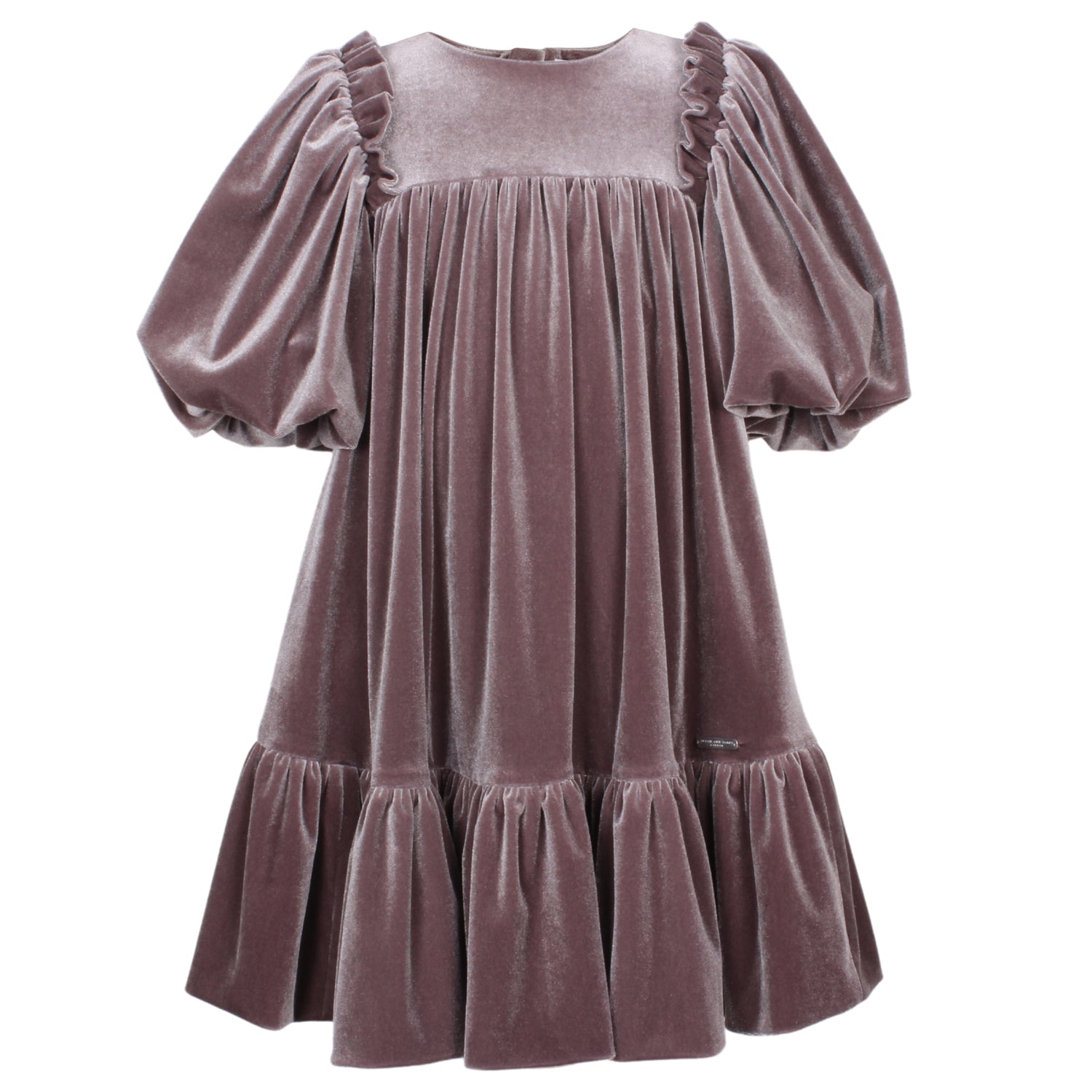 Jessie and James Grey Velvet Dress for Women - Elegant Long Sleeve Party Gown for Evening Events, Weddings & Special Occasions