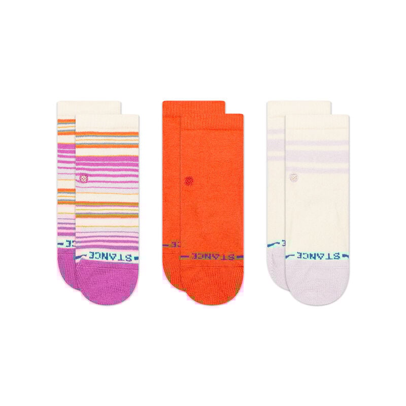 Baby & Toddler Crew Socks 3-Pack - Soft Cotton Non-Slip Socks for Boys & Girls (Coral) - Perfect for Playtime, Daycare & Everyday Comfort