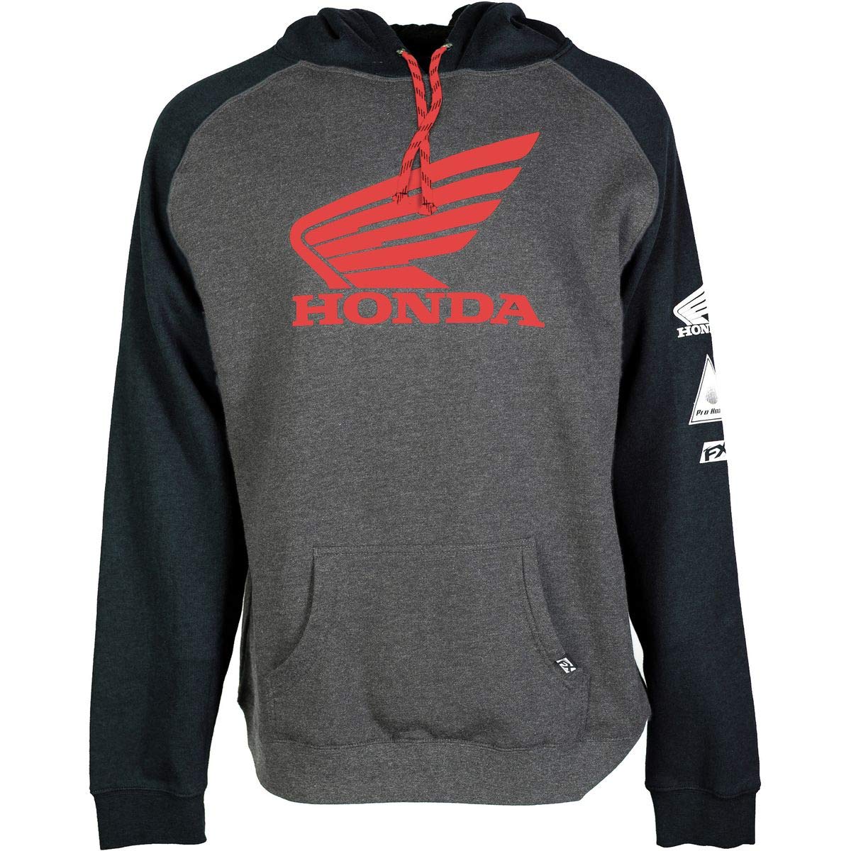 Honda Wing Hoody - Medium Size, Charcoal/Black Color - Perfect for Casual Wear, Street Fashion & Outdoor Activities