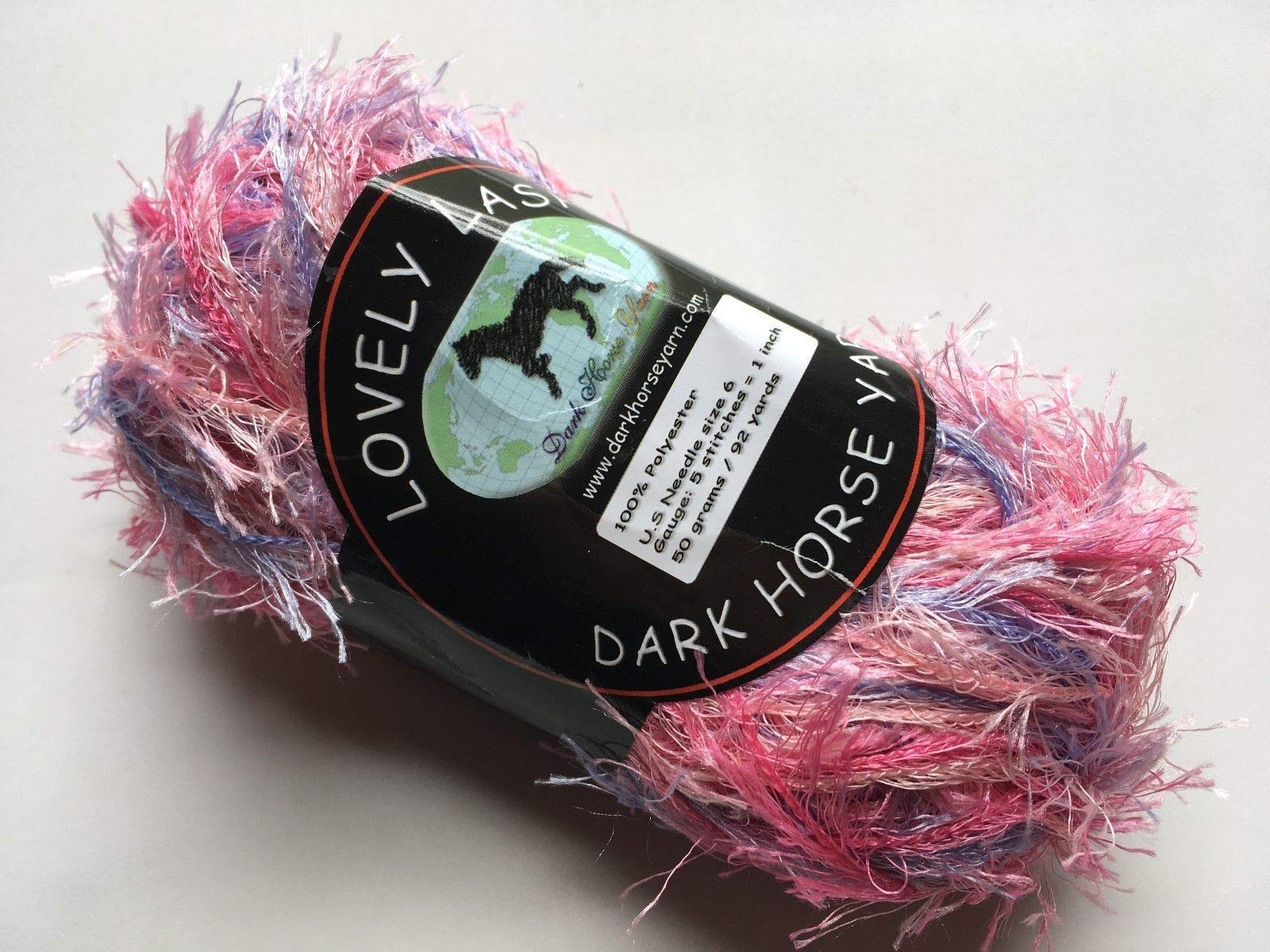 Lovely Lash #105 Pink & Lilac Eyelash Yarn - 50g Soft Chunky Knitting Yarn for DIY Scarves, Blankets & Amigurumi - Perfect for Crochet & Knitting Projects
