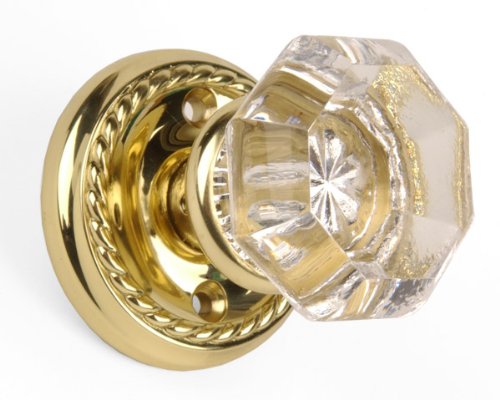 Old Town Glass Passage Doorknob Set - Vintage Style Entry Door Hardware for Interior Doors - Perfect for Bedrooms, Bathrooms & Hallways