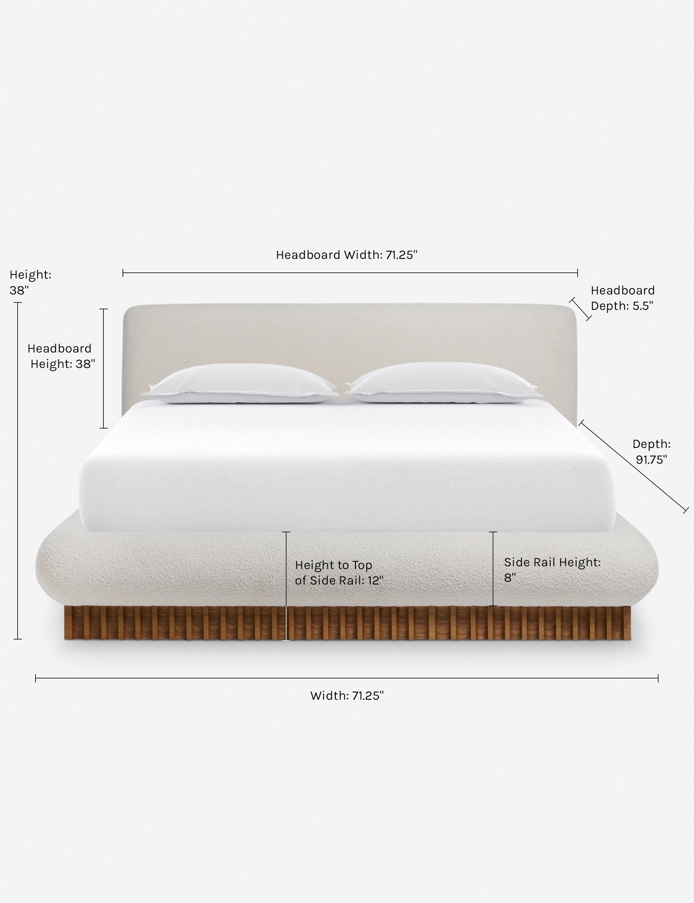 Billow Bed by Sarah Sherman Samuel - Modern Platform Bed Frame for Bedroom, Living Room & Guest Room