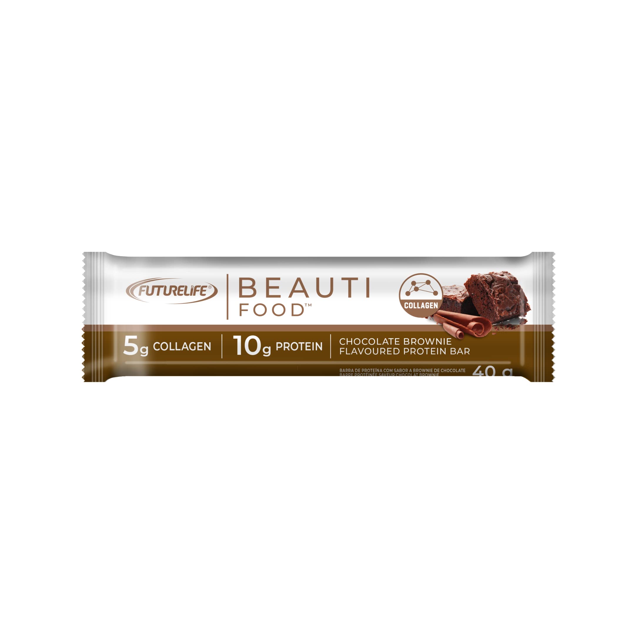 FutureLife Protein Bar Chocolate Brownie - 5g Collagen, High Protein Snack for Fitness & Energy