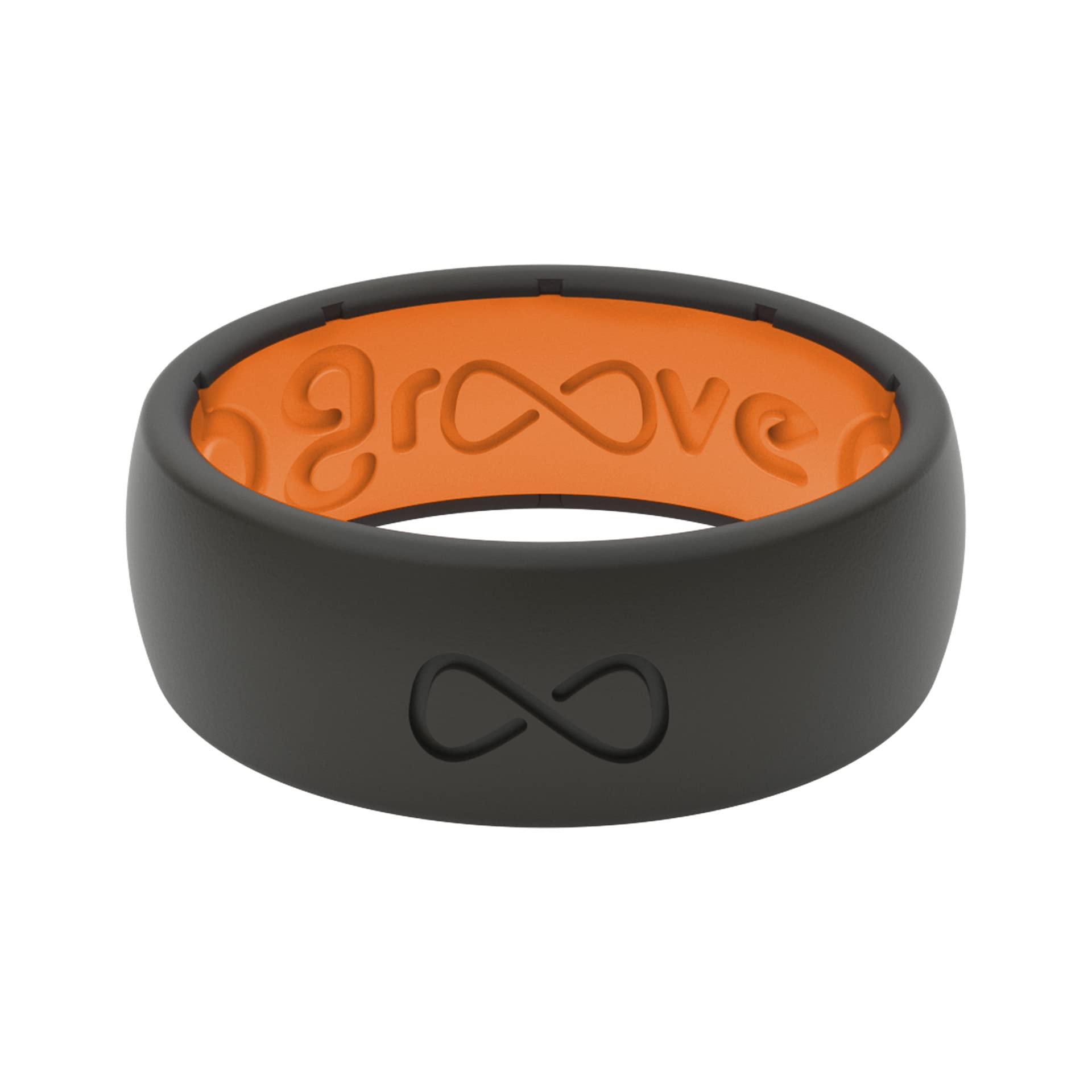 Groove Life Solid Silicone Ring for Men - Breathable Comfort Fit Wedding Band with Unique Design & Lifetime Warranty | Perfect for Active Lifestyles, Gym, Swimming & Outdoor Adventures