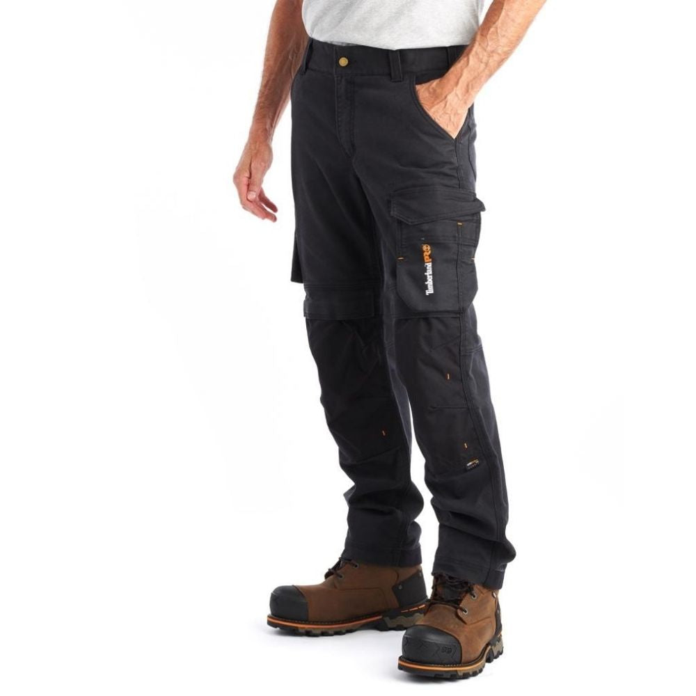 Timberland PRO Ironhide Men's Knee Pad Work Pants - Durable Black Workwear for Construction & Carpentry | Comfortable Protective Pants for Heavy Duty Jobs