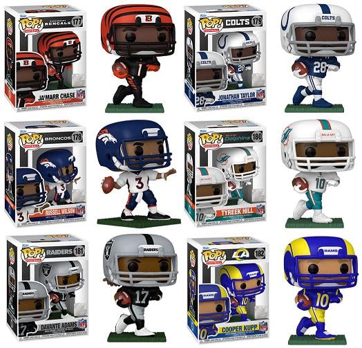 NFL Funko Pop! Series 10 Complete Set of 6 Figures - Perfect for Sports Fans, Collectors, and Game Room Decor