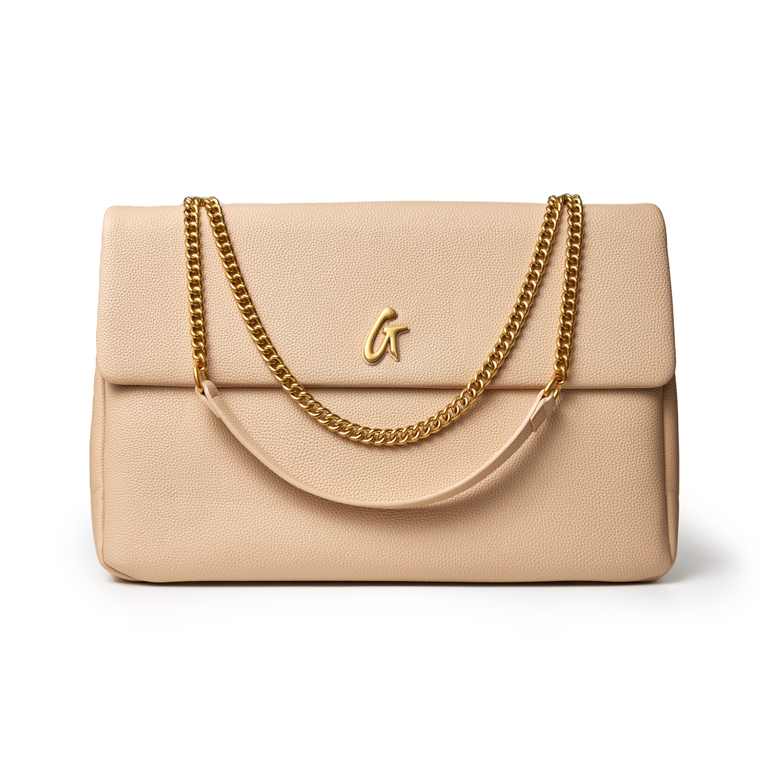 XL Pebble Flap Bag in Nude - Stylish & Spacious Crossbody Purse for Women, Perfect for Work, Travel & Everyday Use