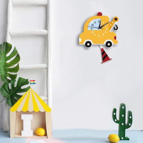 Creative Kids Wall Clock - Cute Cartoon Car Design for Children's Room & Kindergarten Decor | Early Education Learning Tool | Perfect for Bedrooms, Playrooms & Classroom Decor