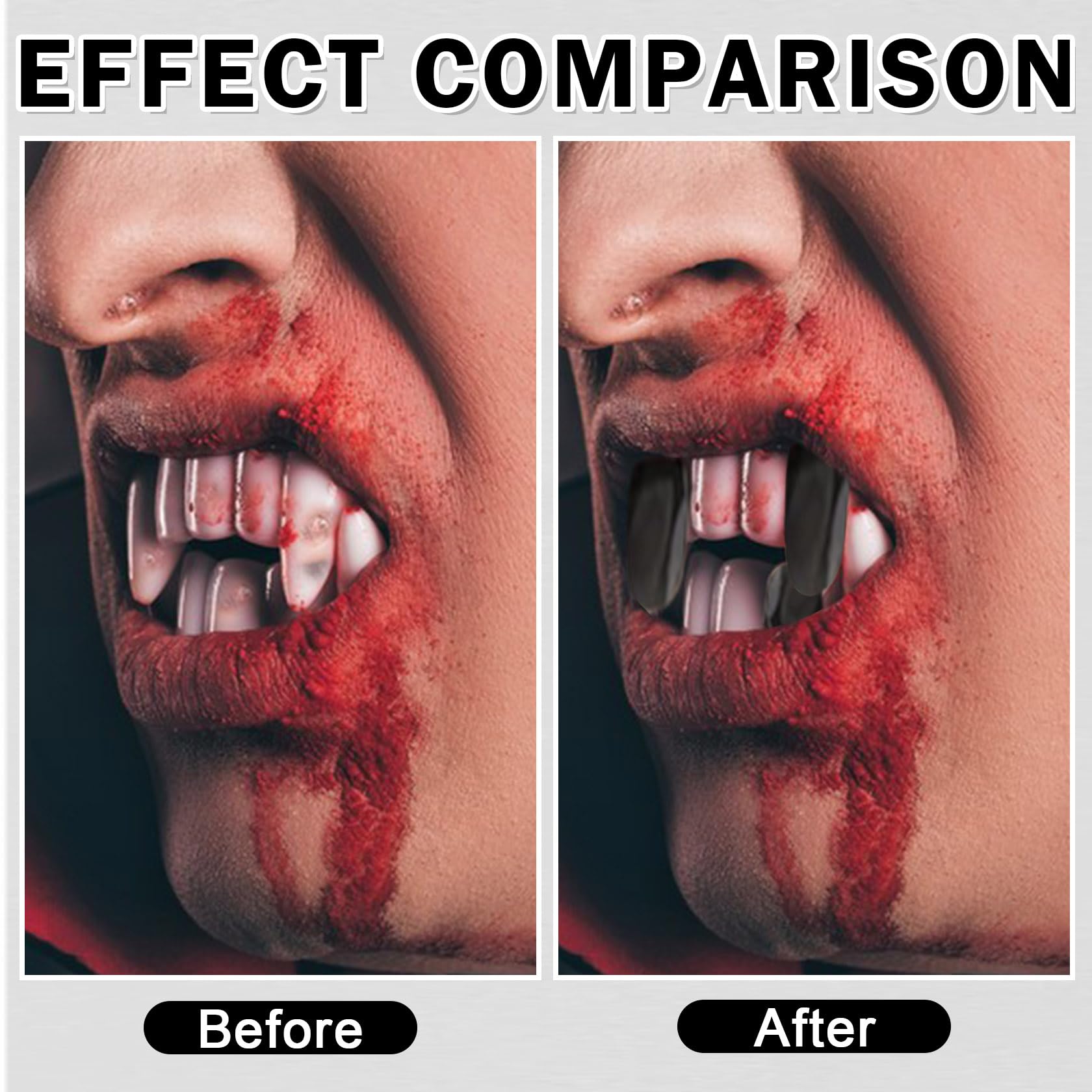 Black Tooth Paint for Halloween & Goth Makeup - Professional Temporary Black Teeth Cosmetic | Safe, Quick-Drying & Realistic Special Effects | Perfect for Costume Parties, Horror Events & Cosplay