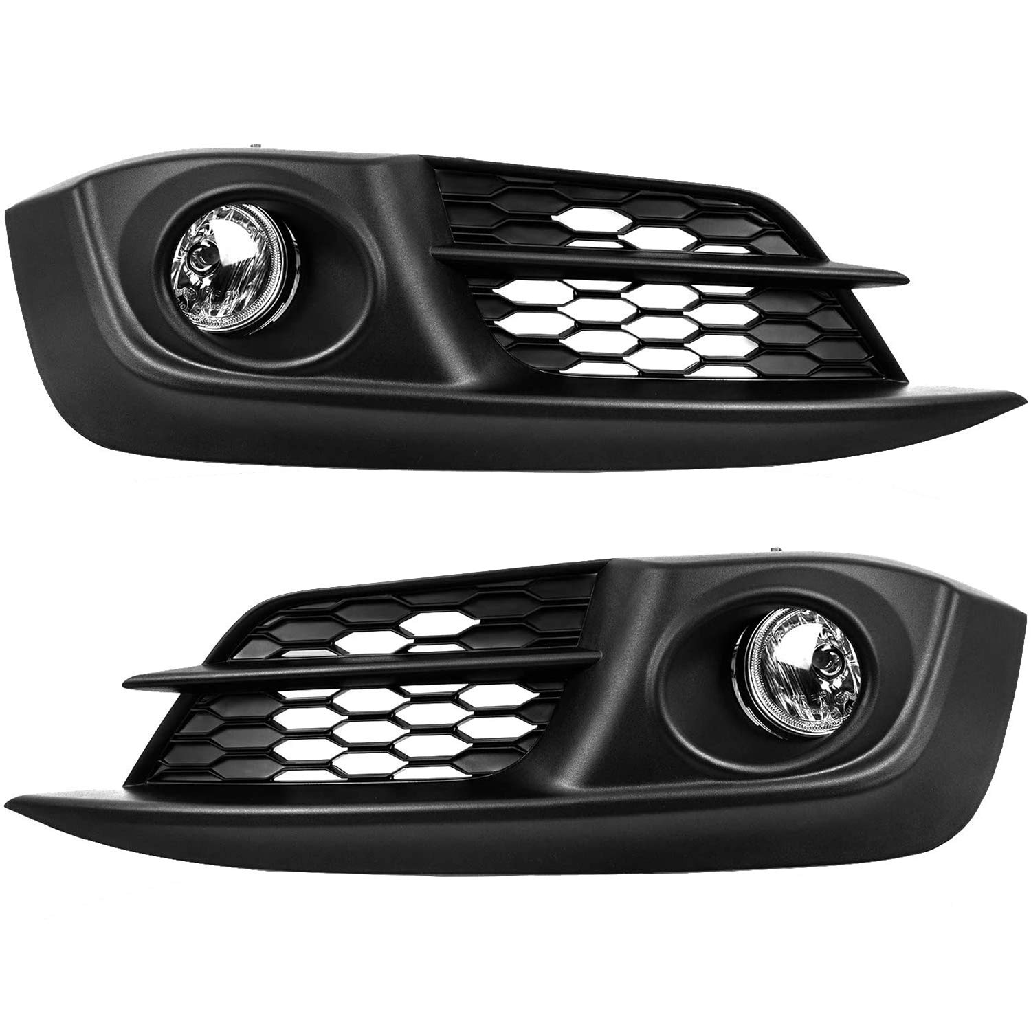 2016-2017 Honda Civic EX Fog Light Kit - OEM Style Replacement Bumper Driving Lights with Clear Lens, Switch & Wiring Harness - Perfect for Night Driving and Enhanced Visibility